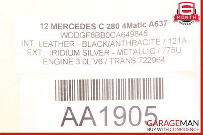 12-14 Mercedes W204 C280 Front Left Exterior Door Handle w/ Door Lock Latch OEM