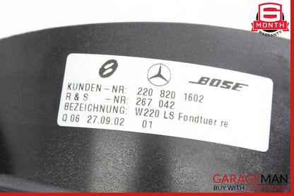 00-06 Mercedes W220 S55 AMG S600 Rear Door Audio Sound Speaker Set of 2 Pc OEM
