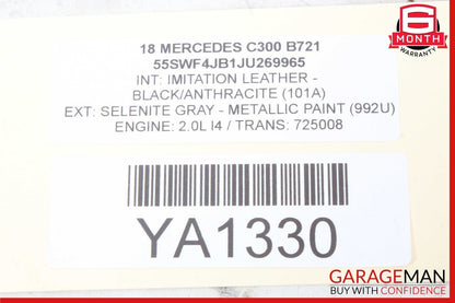 15-18 Mercedes W205 C300 GLC300 Steering Wheel Black w/ Paddle Shifters Assy