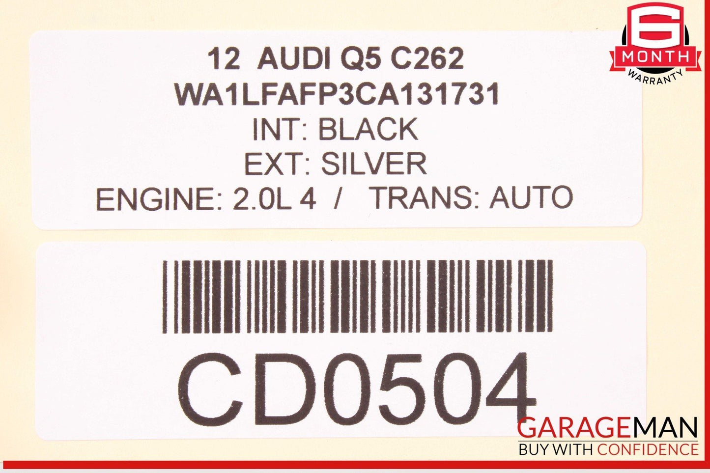 12-17 Audi Q5 A5 A6 Quattro 2.0L Automatic Transmission Assembly OEM 119k