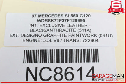 07-12 Mercedes R230 SL550 Convertible Top Roof ABC Mirror Control Switch OEM
