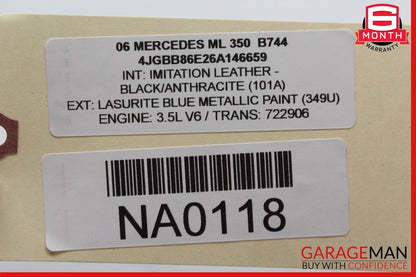 06-12 Mercedes W164 ML350 GL550 Dashboard Dash Board Glove Box Glovebox OEM