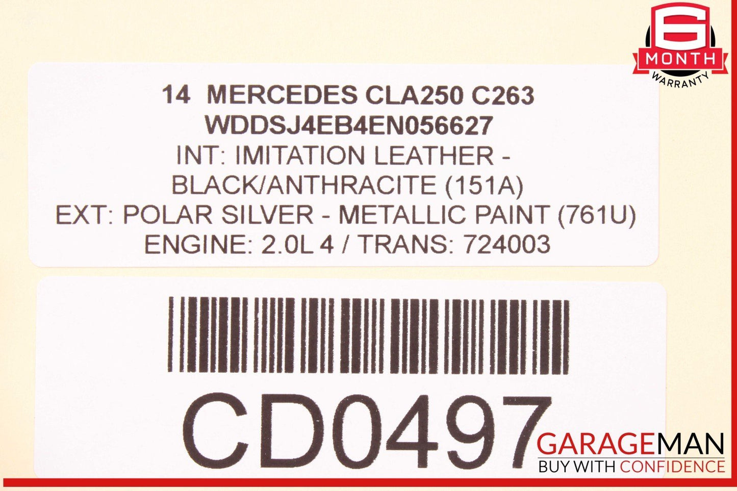 14-19 Mercedes W117 CLA250 2.0 FWD Automatic Transmission Gearbox OEM 108k