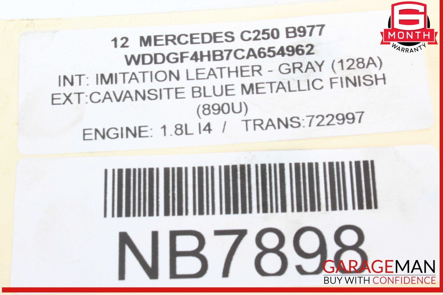 12-14 Mercedes W204 C250 SLK250 Engine Valve Cover 2710101730 OEM