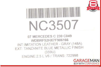 06-07 Mercedes W203 C230 2.5L Engine Motor Right Side Cylinder Head 2720162501