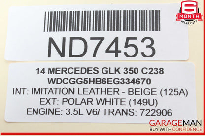 12-15 Mercedes X204 GLK350 Front Right & Left Side Door Sound Audio Speakers