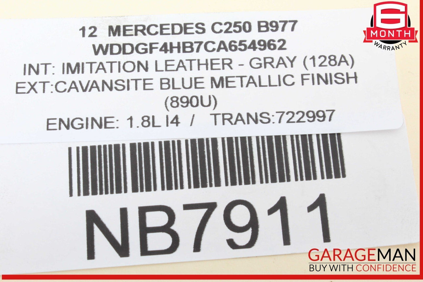 12-15 Mercedes W204 C250 Engine Ignition Coil Spark Plug 0001502580 Set of 4 OEM