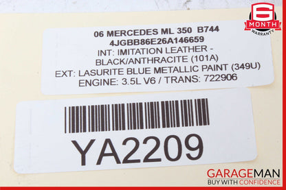 06-08 Mercedes W164 ML350 GL450 R500 Steering Wheel w/ Paddle Shifters Black OEM