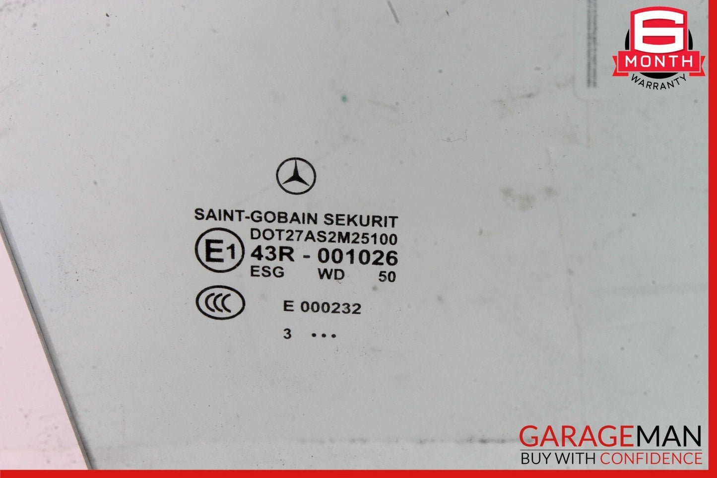 03-12 Mercedes R230 SL500 SL55 AMG Front Right Side Door Window Glass Clear OEM