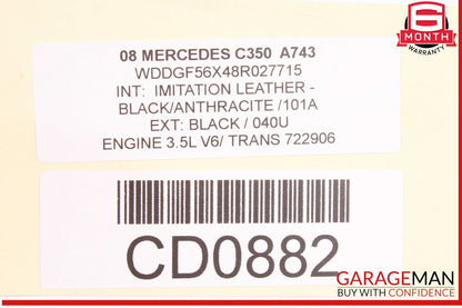 08-14 Mercedes W204 C350 C63 Rear Subframe Engine Crossmember Sub Frame OEM