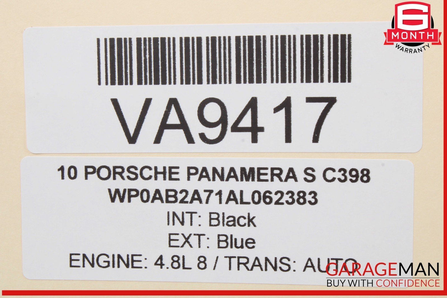 10-16 Porsche Panamera 970 / Cayenne Steering Wheel w/ Paddle Shifters Black OEM