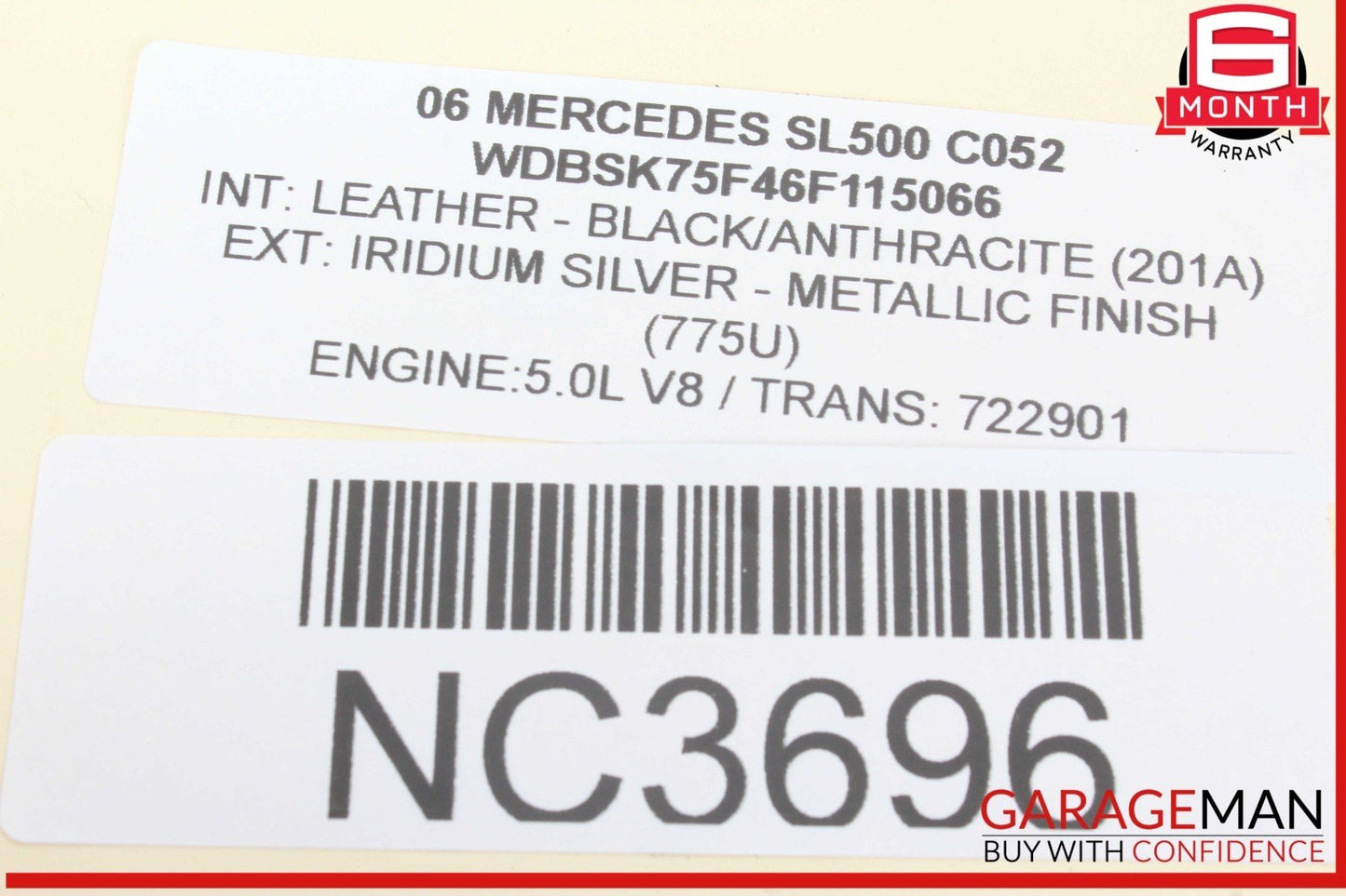 03-08 Mercedes R230 SL500 Frame Floor Wiring Wire Cable Harness 2305409806 OEM