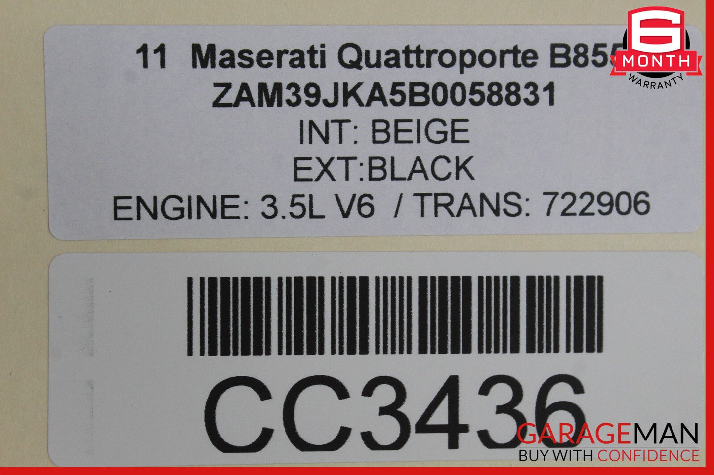 09-13 Maserati Quattroporte Rear Right & Left Complete Seat Cushion Assembly