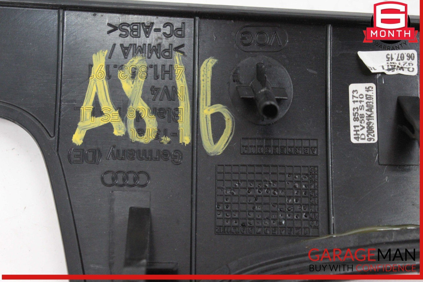 11-18 Audi A8 S8 Front Left Side Dash Trim Cover Panel w/ Control Switches OEM
