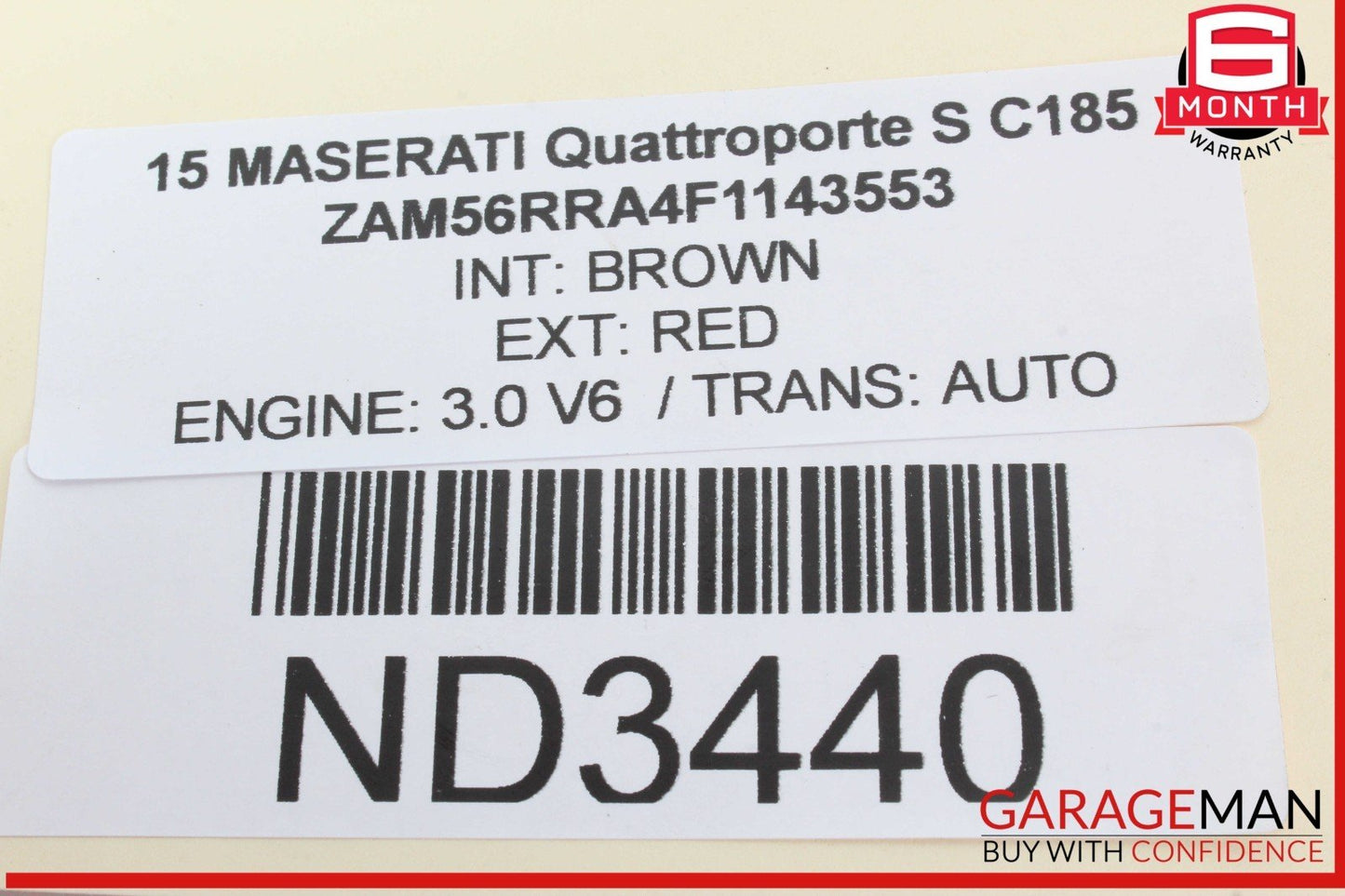 14-22 Maserati Quattroporte S Front Left Side Door Window Regulator OEM