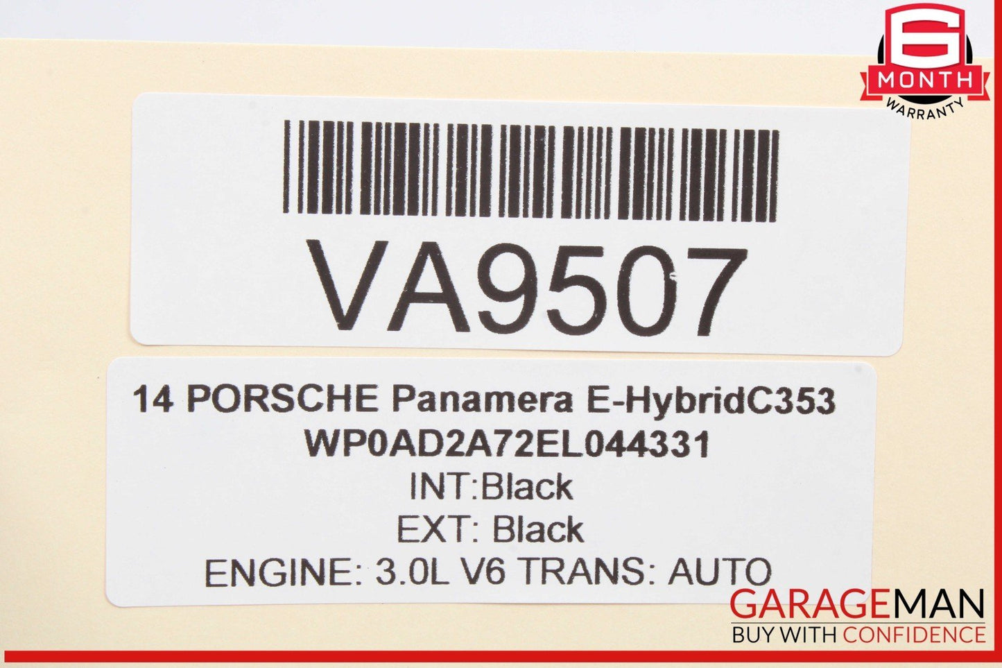 14-16 Porsche Panamera 970 E-Hybrid Rear Tailgate Trunk Lid Spoiler Wing OEM