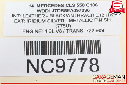 12-18 Mercedes W218 CLS550 Front Dash Trim Bezel Air Vent Cover Assy  OEM