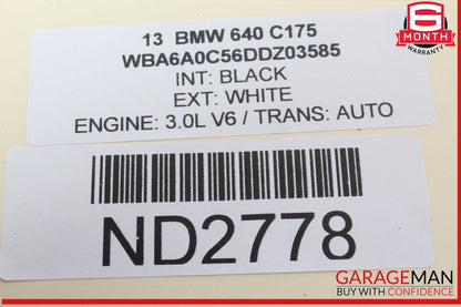 12-18 BMW 640i 650i AC A/C Air Conditioning Climate Control Radio Switch Panel
