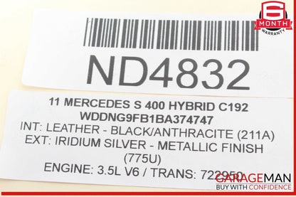 10-13 Mercedes W221 S400 Hybrid 3.5L Engine Cylinder Head Left OEM