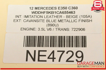 10-13 Mercedes W212 E350 Front Center Dash AC A/C Air Vent Trim Assembly OEM