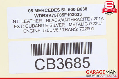 03-08 Mercedes SL500 Rear Right & Left Seat Belt Retractor Luggage w/Speaker