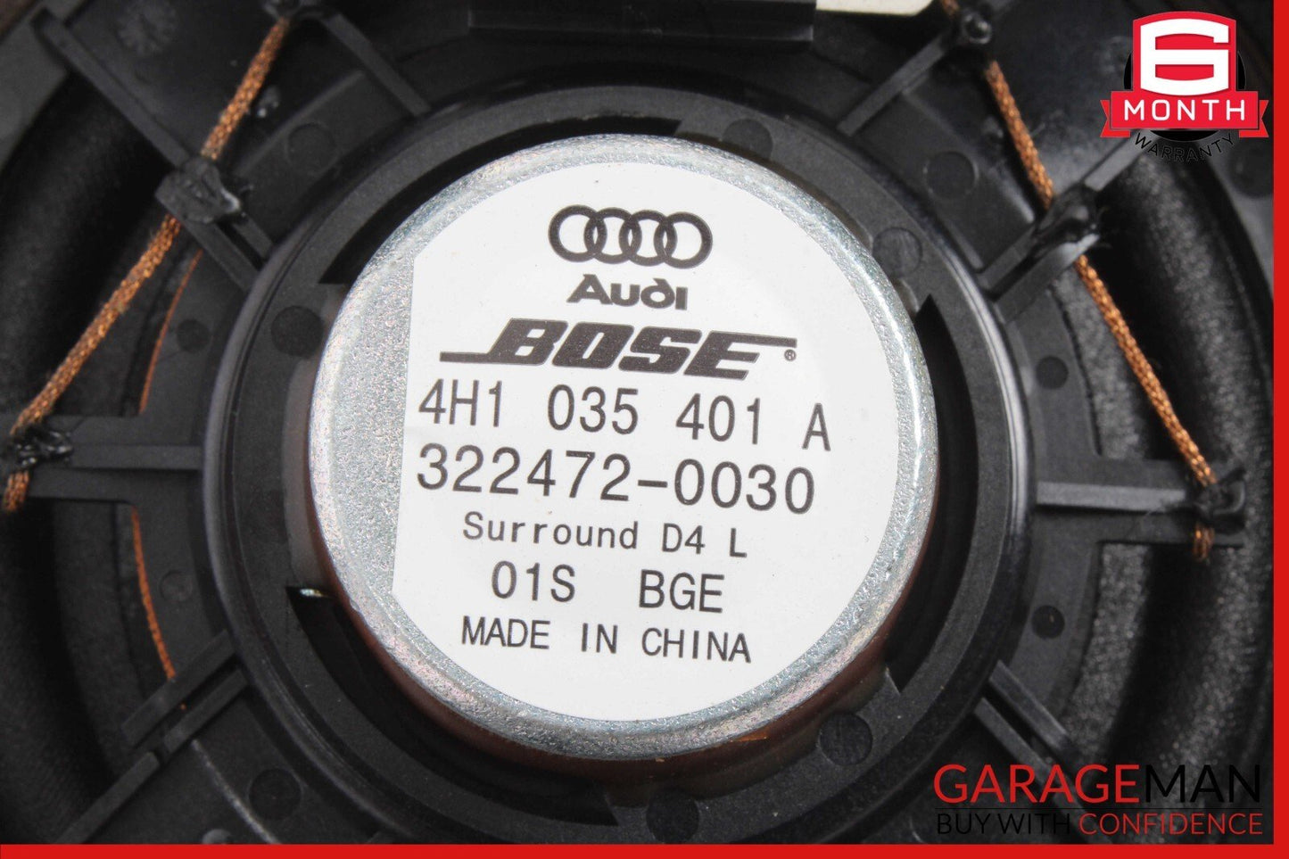 11-18 AUDI A8 QUATTRO REAR DECK LEFT / RIGHT SIDE SPEAKER BOSE SET OF 2 OEM
