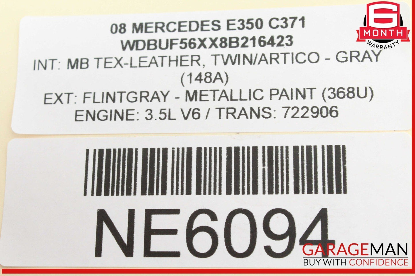 05-12 Mercedes W211 E350 ML350 Right Side Engine Motor Cylinder Head OEM