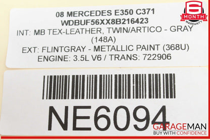 05-12 Mercedes W211 E350 ML350 Right Side Engine Motor Cylinder Head OEM