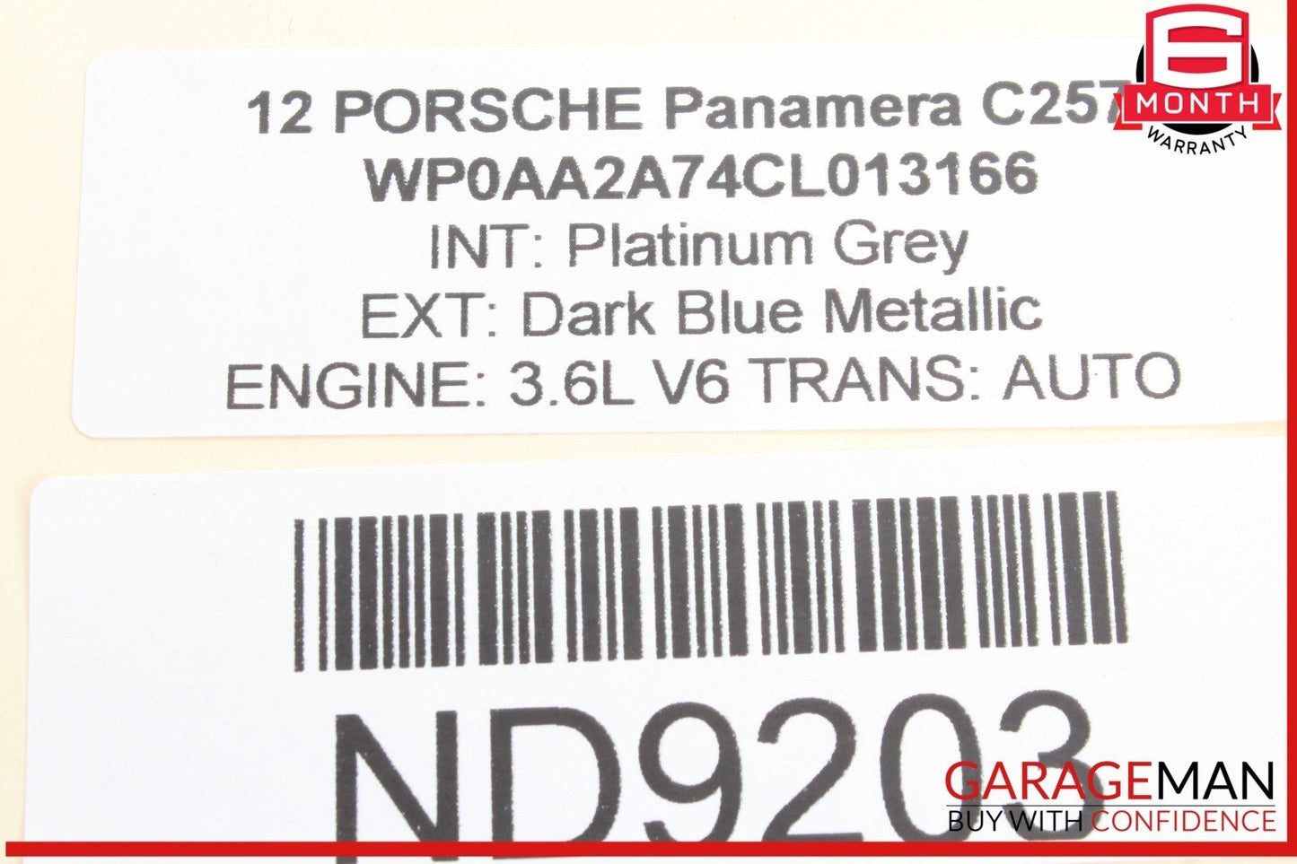 10-16 Porsche Panamera 970 Center Console Frame Bracket & Armrest OEM