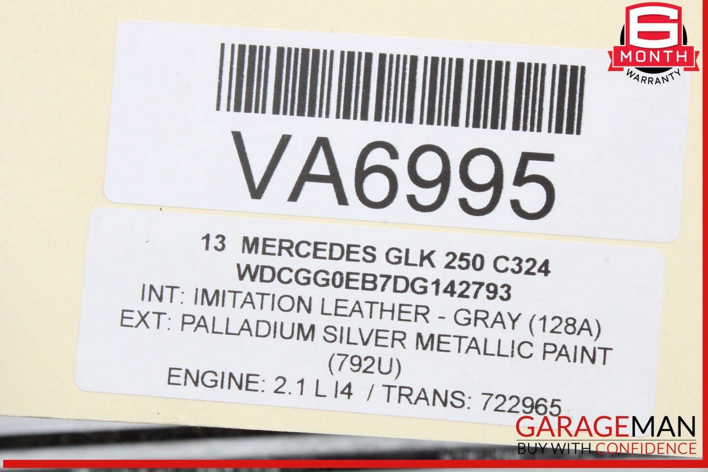 11-16 Mercedes X204 GLK250 E250 Diesel Turbo Turbocharger Air Intercooler OEM