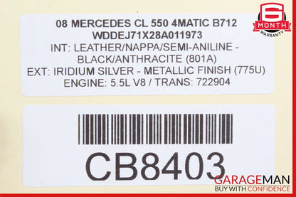 07-14 Mercedes W216 CL550 CL63 Trunk Lid Lift Hydraulic Pump Motor Cylinder OEM