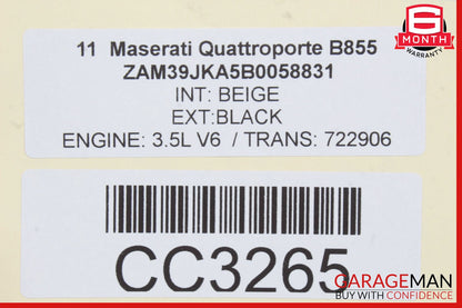 03-13 Maserati Quattroporte M139 Roof Headliner Pillar Set Trim Suede OEM