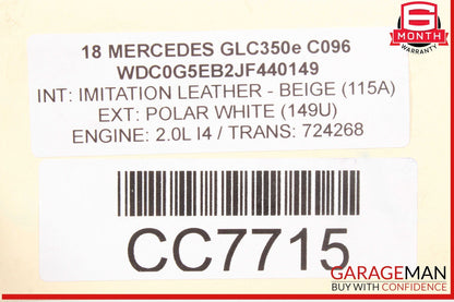18-20 Mercedes X253 GLC350e Hybrid Voltage Converter Control Module OEM