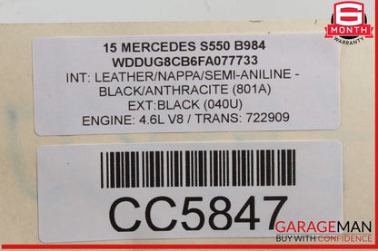 14-17 Mercedes W222 S550 Complete Front Seat Seats Cushion Assembly Black OEM
