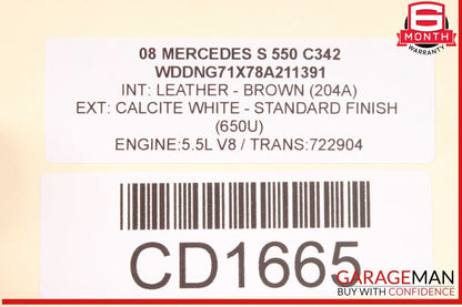 07-13 Mercedes W221 S550 S400 Engine Cooling Fan Motor Assembly 2215000993 OEM