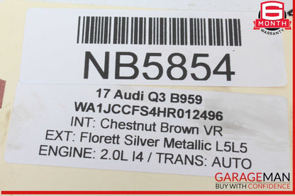 15-18 Audi Q3 Quattro Engine Motor Cylinder Head 06H103373K OEM