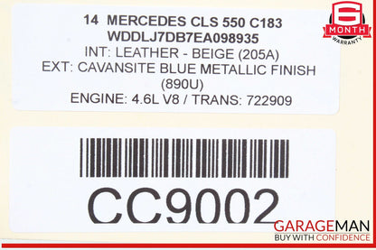 12-14 Mercedes W218 CLS550 Front Right & Left Side Complete Seat Cushion Cover