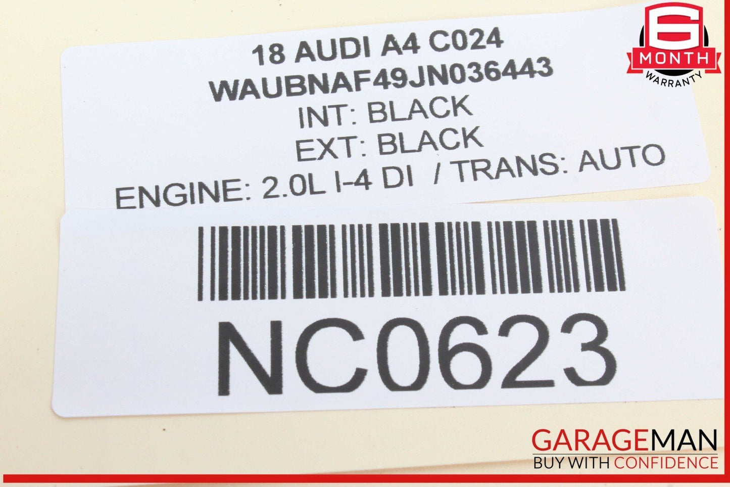 17-20 Audi A4 Quattro Rear Trunk Spoiler Boot Wing Black OEM