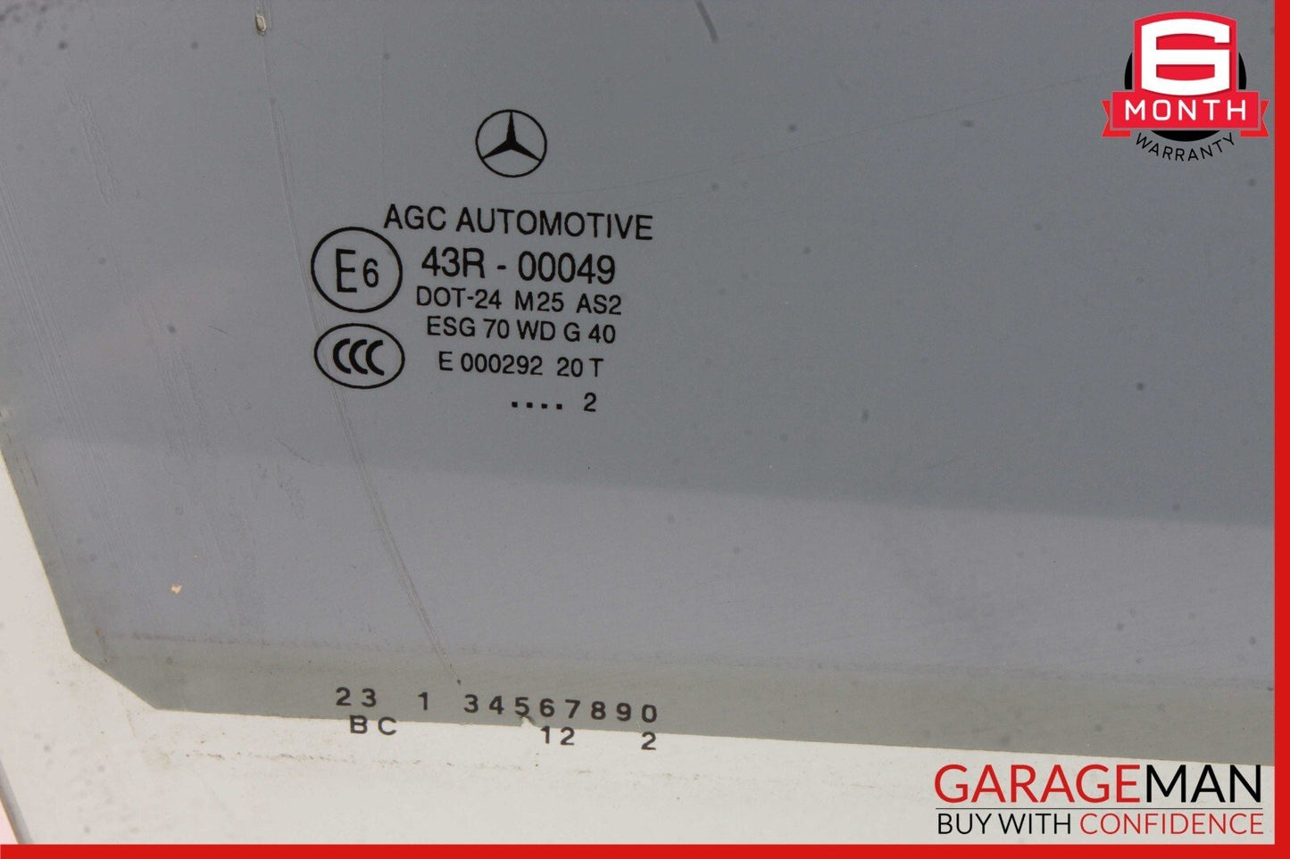 12-14 Mercedes W204 C250 Coupe Front Right Passenger Side Door Window Glass OEM