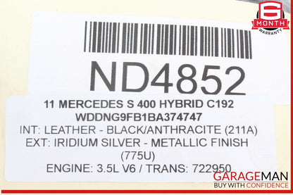10-13 Mercedes W221 S400 Hybrid Engine Motor Wiring Harness 2720105898 OEM