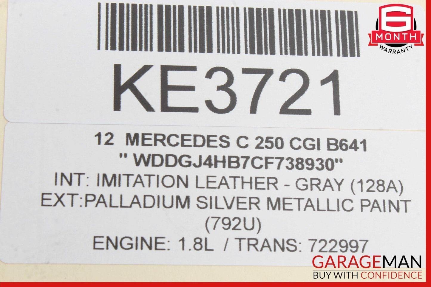 12-15 Mercedes W204 C250 SLK250 M271 1.8L Turbo Turbocharger IHI 2710903680 OEM