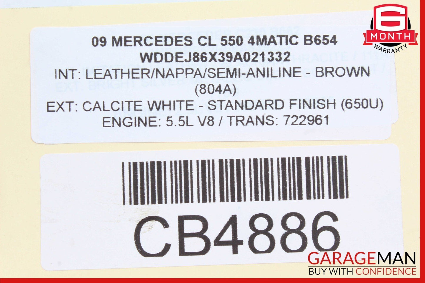 07-09 Mercedes W216 CL550 Rear Right & Left Side Brake Calipers Caliper Set OEM