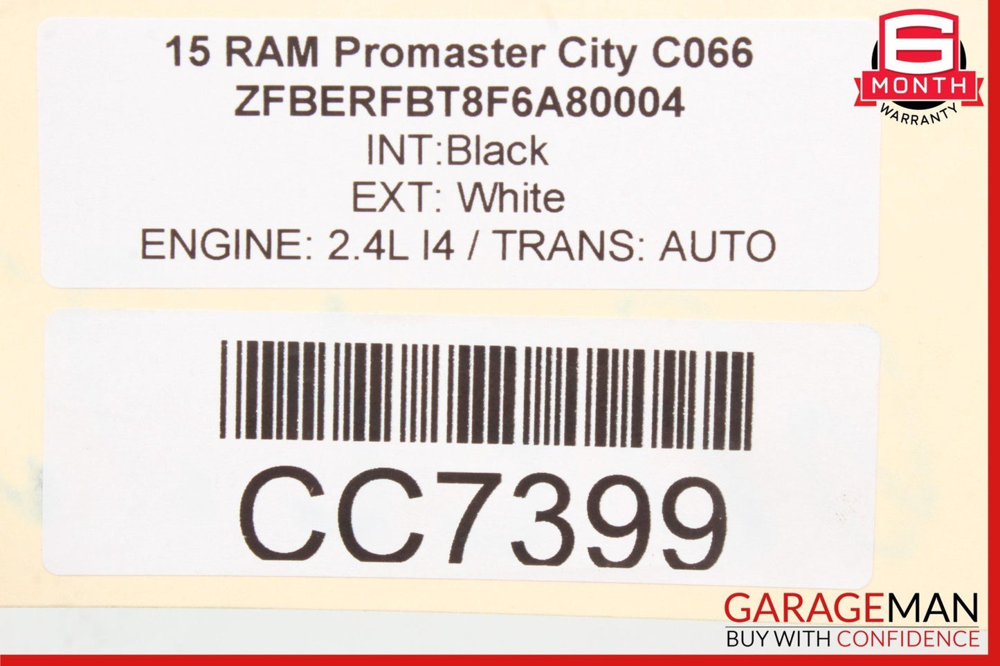 14-22 Ram Promaster City Roof Luggage Front & Rear Rack Rail Set of 2 Pc OEM