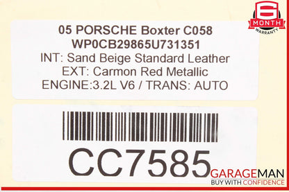 05-08 Porsche Boxster 987 Rear Bumper Cover Panel Assembly OEM