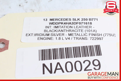 12-16 Mercedes R172 SLK250 SLK300 Driving Steering Wheel Black OEM