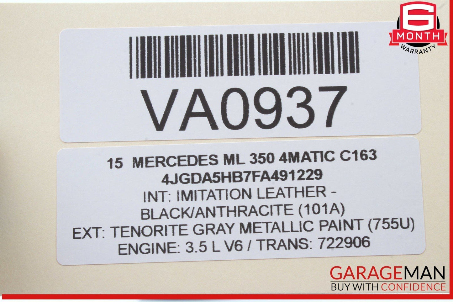 12-19 Mercedes W166 ML350 4MATIC Front Left & Right Speaker Door Mirror Cover