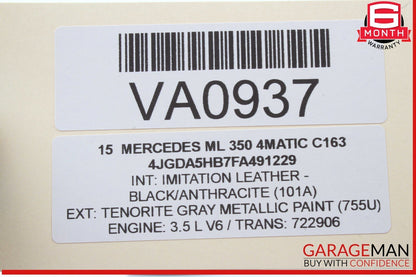 12-19 Mercedes W166 ML350 4MATIC Front Left & Right Speaker Door Mirror Cover