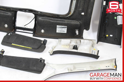11-14 Porsche Cayenne 958 Headliner Pillar Trim Panel Cover Set Black OEM