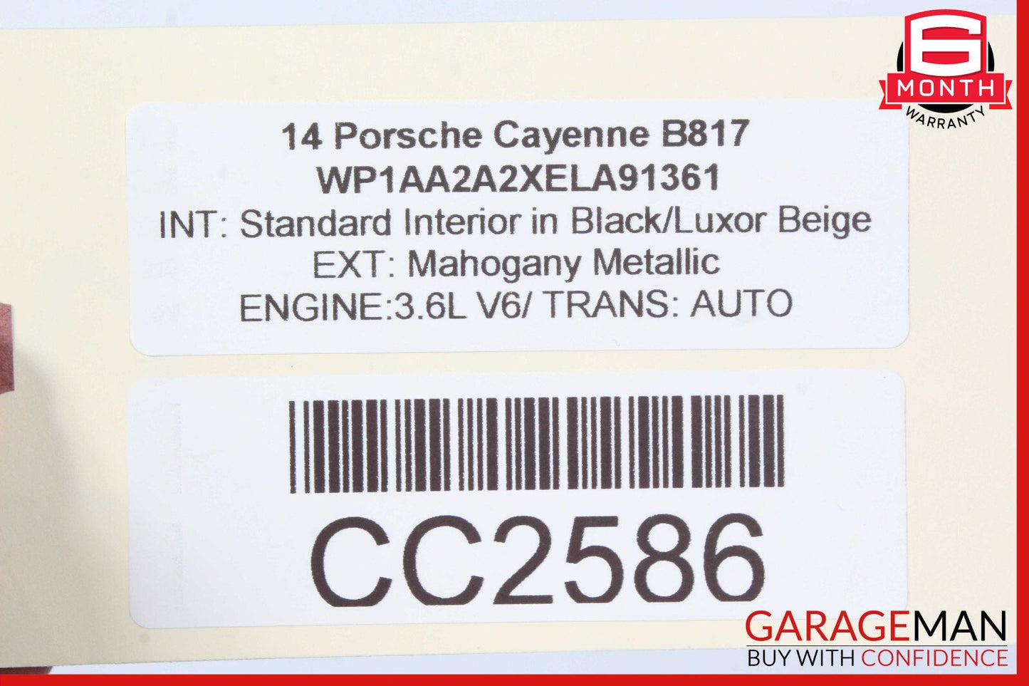 11-17 Porsche Cayenne 958 Rear Left Side Complete Seat Cushion Assembly OEM
