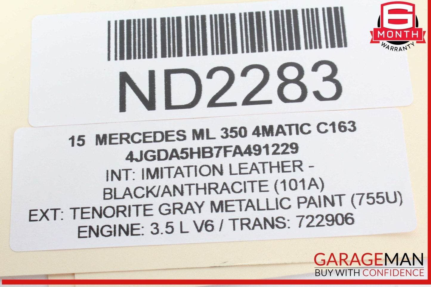 12-19 Mercedes W166 ML350 4MATIC Front Windshield Wiper Motor Linkage Arm OEM